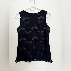 Ann Taylor Black Lace Blouse